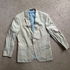 Tommy Hilfiger Blazer Mens 40R Linen Blend Suit Jacket 2 Button